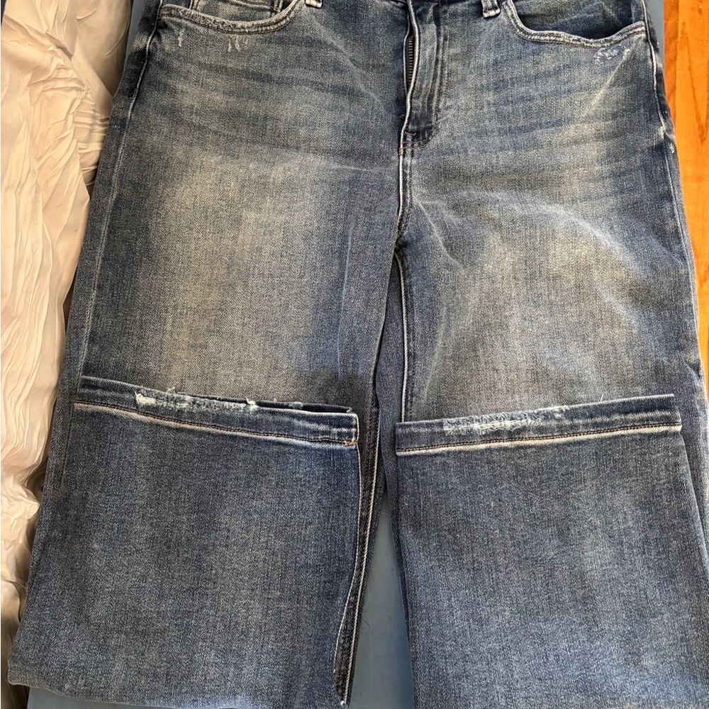 Chic Blue Wide Leg Women's Jeans